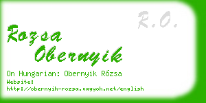rozsa obernyik business card